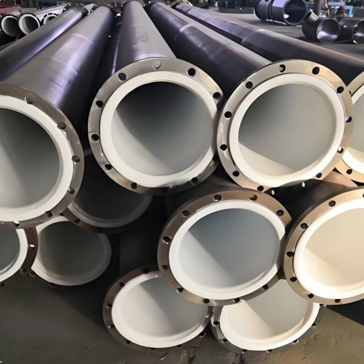 خط أنابيب نقل المواد الكيميائية المبطن بـ PTFE