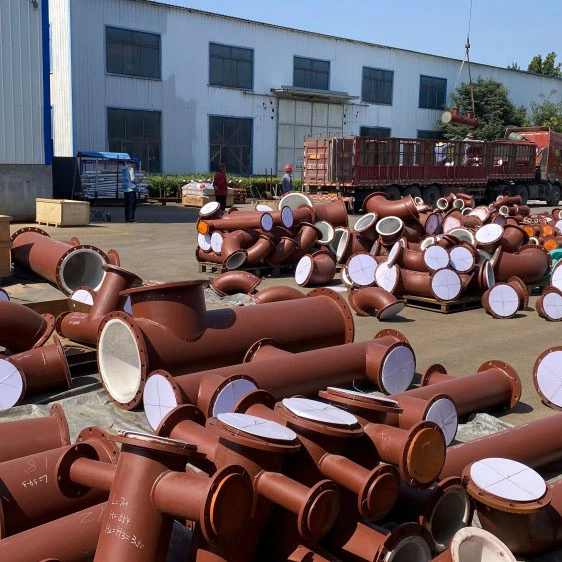 كوع نقل متوسط ​​كيميائي مبطن بـ PTFE