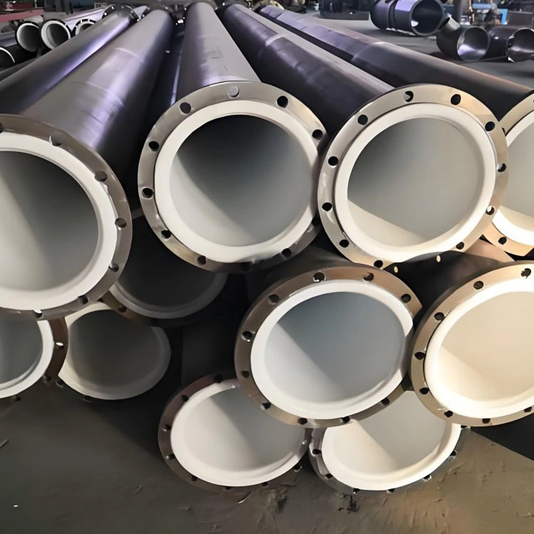 خط أنابيب نقل المواد الكيميائية الصناعية المبطن بـ PTFE